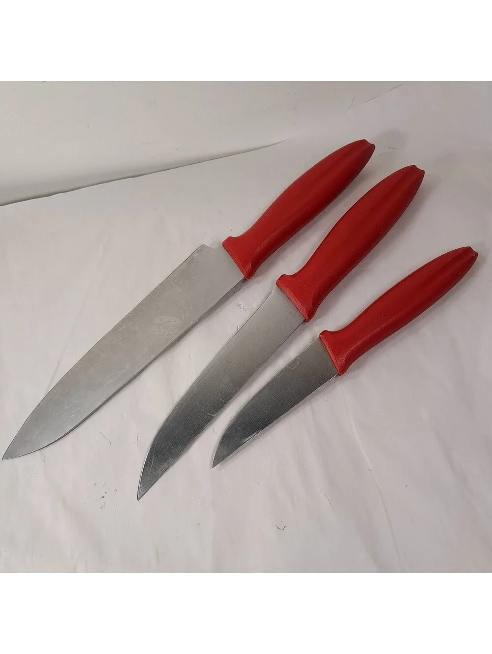 Pirge Pure Line knife set 3 red made in Turkey Paring 48001 Carving Meat 48003